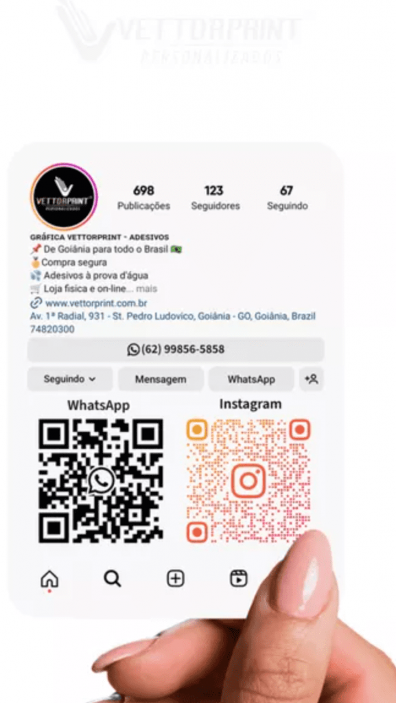 Cartões Feed Instagram da Vettorprint 1 Cartões Feed Instagram