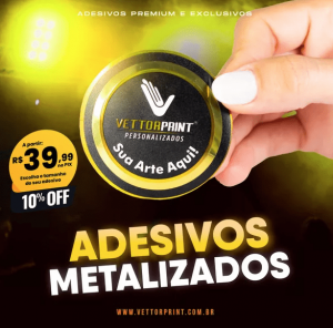 Identidade da Sua Marca Adesivos Metalizados em Goiânia